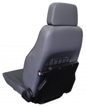 Black Duck Seat Covers to fit Stratos Compact 3000 with LTSS Suspension rear view.