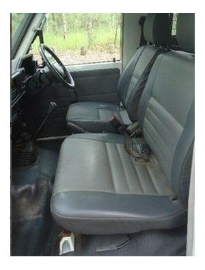 Black Duck Seat Covers  Toyota Landcruiser HZJ79 VDJ79 70 Series (please note: Reinforcing patches are an optional extra).