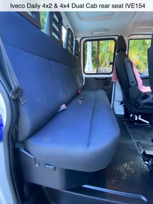 Black Duck seat covers for this rear seat in the IVECO DAILY Dual Cab can be added as an optionCab