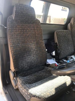 Black Duck Seat Covers Isuzu NPR, NPS, NQR Series Truck Driver Hiback Bucket & Passenger 3/4 Hiback with fold down centre backrest TIN051