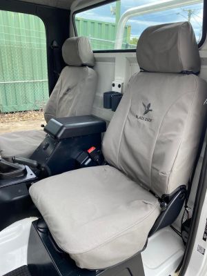 Black Duck Canvas Seat Covers to fit Mercedes G-Class Professional Cab/Chassis utes..