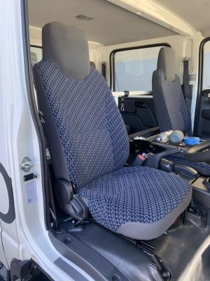 Black Duck Seat Covers Custom designed to be suitable for the front seats in ISUZU NH Series NNR, NPR, NPS, NQR - CREW CAB