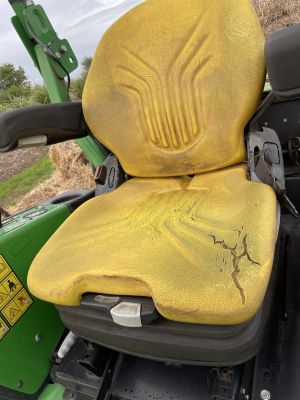 Miller Canvas supplies Quality Canvas SEAT COVERS to suit - JOHN DEERE 1570 & 1580  TERRAIN CUT Mowers