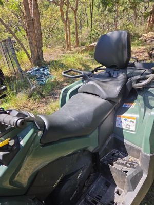 Canvas seat covers are available for Can-am 450 Outlander Max 2015+ Part# C792Q Main Seat Part# C863Q Rear Seat