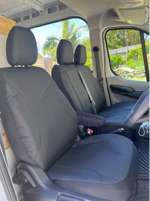 KAKADU BLACK CANVAS SEAT COVERS 
FITTER IN NAN LDV DELIVER 9 VAN for display only.