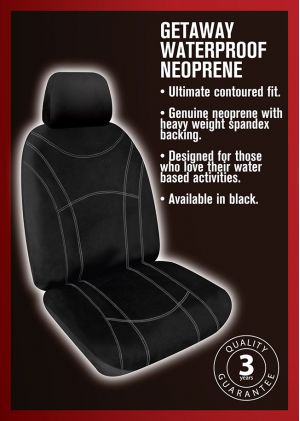 BLACK NEOPRENE SEAT COVERS suitable Ford Ranger PX2 PX3