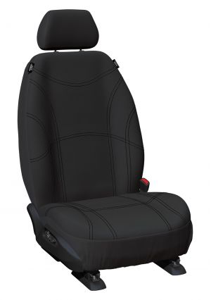 Black with Black Stitching GETAWAY NEOPRENE SEAT COVERS  to suit GWM CANNON Dual Cab Utes