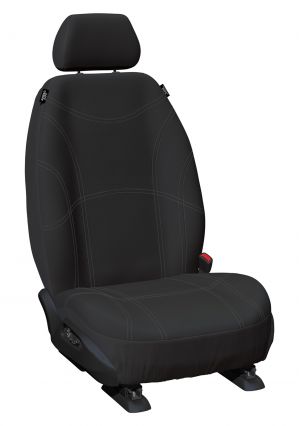 Black with Silver Stitching GETAWAY NEOPRENE SEAT COVERS  to suit GWM CANNON Dual Cab Utes