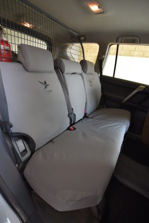 Black Duck Seat Covers suitable for Toyota Prado 150 Rear Seats