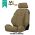 Black Duck SeatCovers Suitable for TOYOTA PRADO 250  - KHAKI CANVAS.