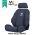 Black Duck SeatCovers Suitable for TOYOTA PRADO 250  - NAVY BLUE CANVAS.