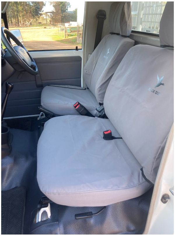 BLACK DUCK SEAT COVERS suitable for LANDCRUISER UTE VDJ79