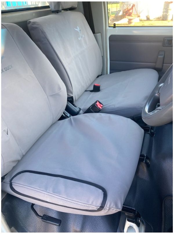 BLACK DUCK SEAT COVERS suitable for LANDCRUISER UTE VDJ79